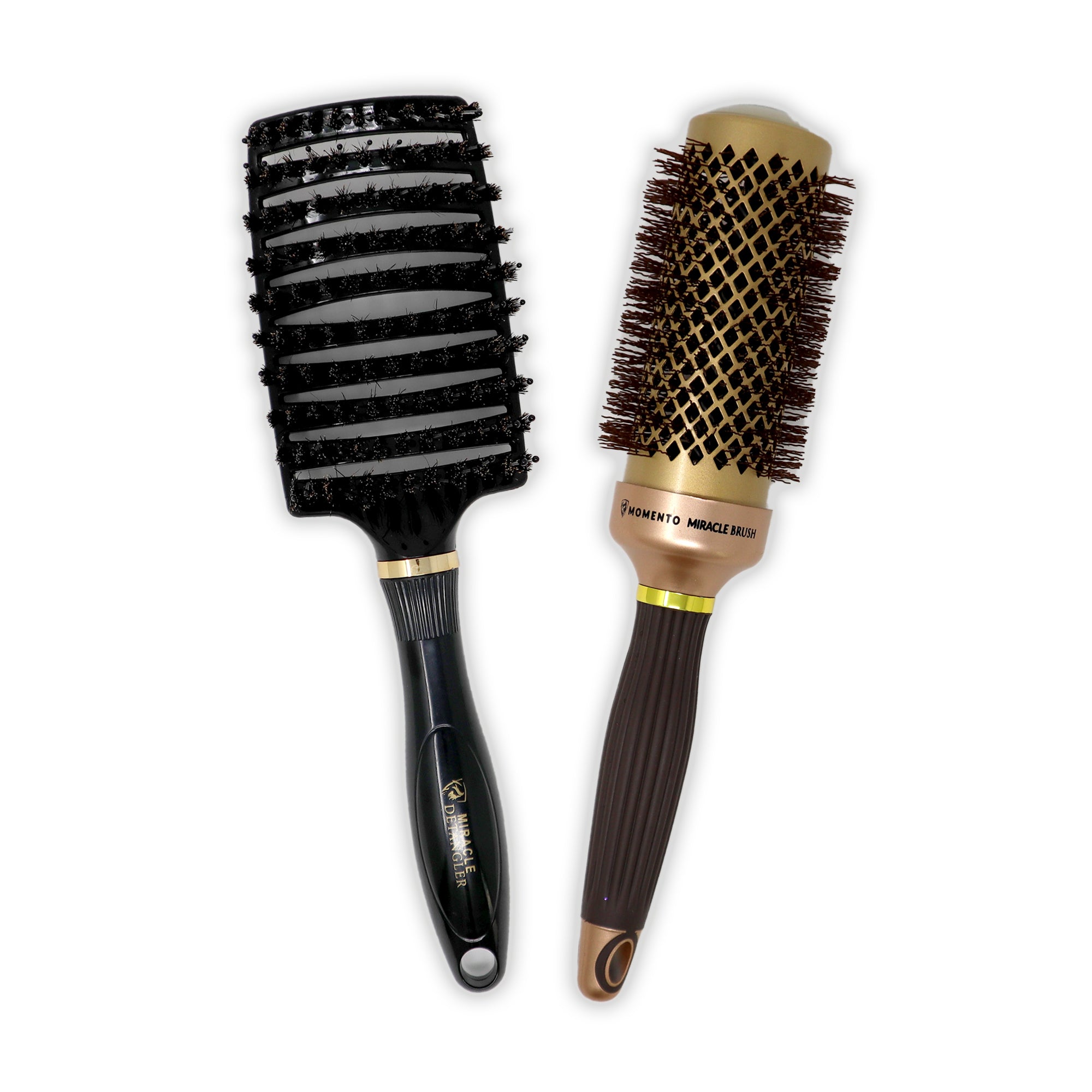 Detangler & Round Brushes Set | Hair Brushes Set | Miracle Collection
