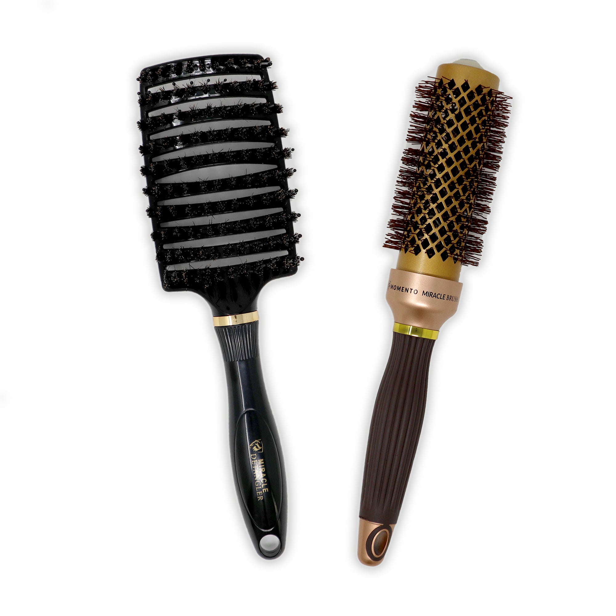Detangler & Round Brushes Set | Hair Brushes Set | Miracle Collection